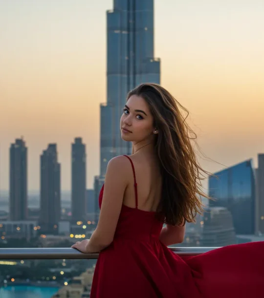 red dress